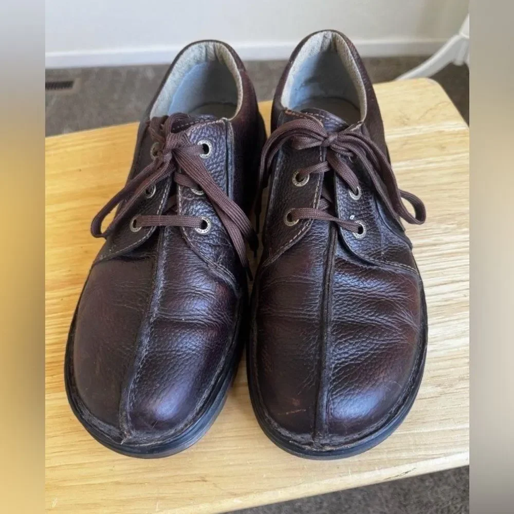 Dr. Martens Men's Brown Leather Lace-Up Oxfords Size 11
